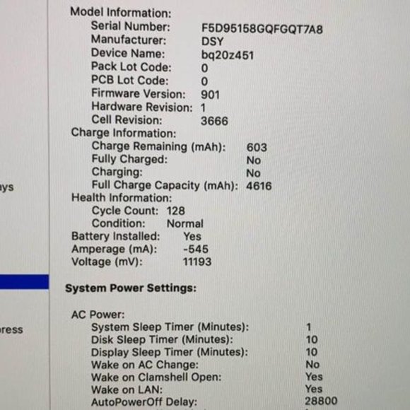 13" MacBook Pro 2016 - 2 GHz Core i5 + 8GB + 128SSD - Picture 6 of 8